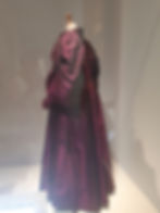 Late 19th century tea gown in dark red taffeta