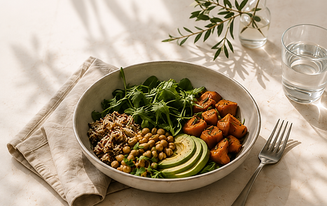Alimentazione - ciotola con verdure cereali e legumi.png