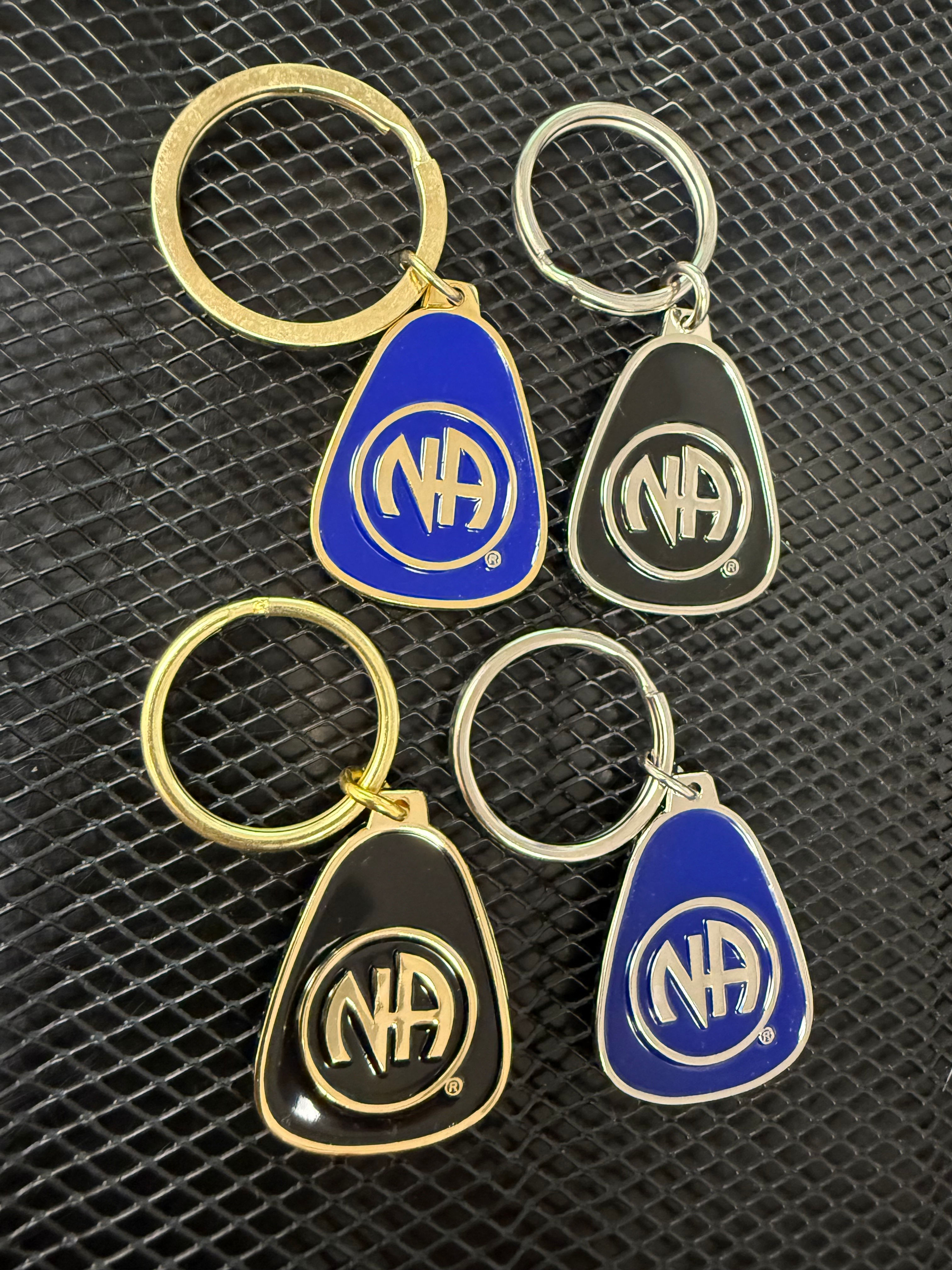 SM NA Key Tag Blue or Black inlay enamel