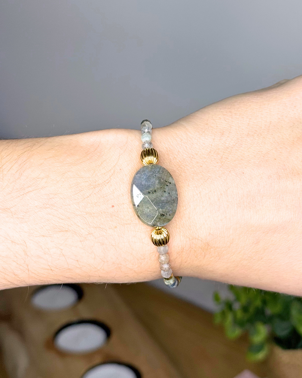 Miniature : Bracelet Labradorite& Cyanite
