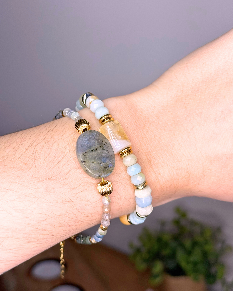 Miniature : Bracelet Labradorite& Cyanite