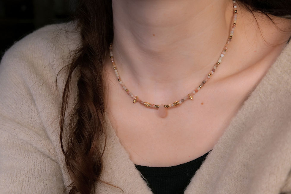 Miniature : Collier Plum Jasper & pendentif Pierre de Soleil