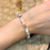 Miniature : Bracelet “Souffle” – Sélénite & Nacre