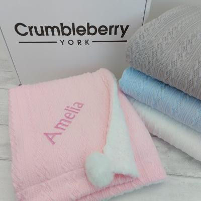 Thumbnail: Cable Knitted Fleece Blanket