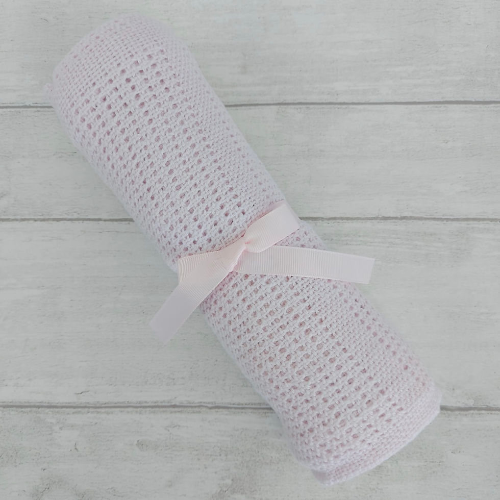 Thumbnail: Baby Gift Set with Pom Hat. Welcome Set for Newborn Baby in Pink