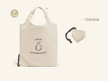 Sacola Ecobag dobrável 100% algodão Orleans - 92922