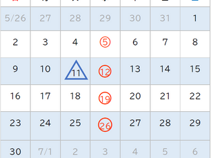 6月営業カレンダー