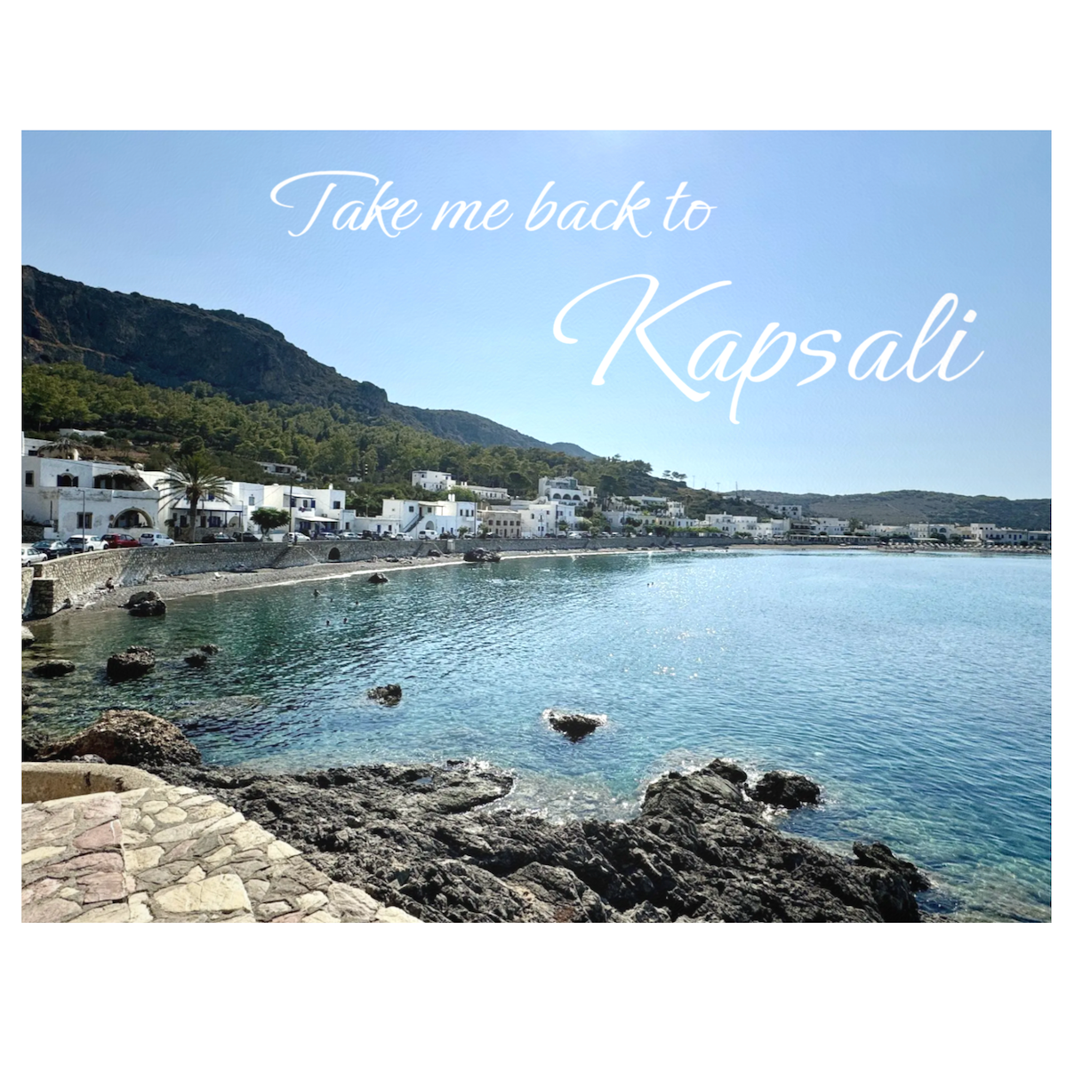 Take me back to Kapsali postcard magnet