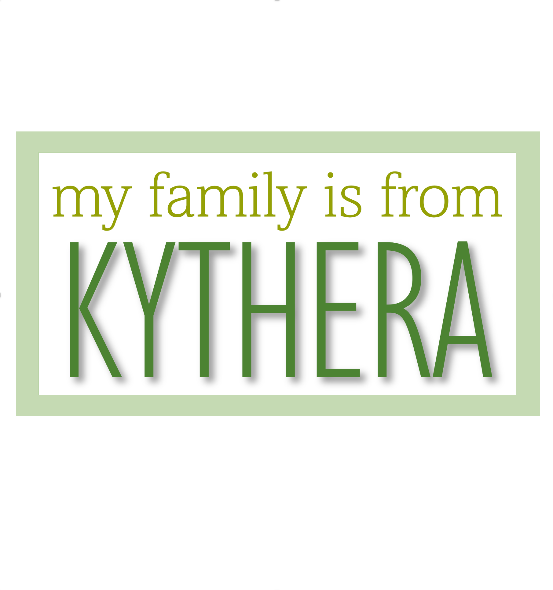 My family is from Kythera fridge magnet