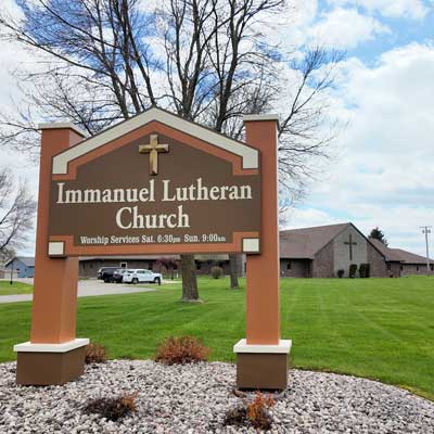 Immanuel Lutheran Church sign