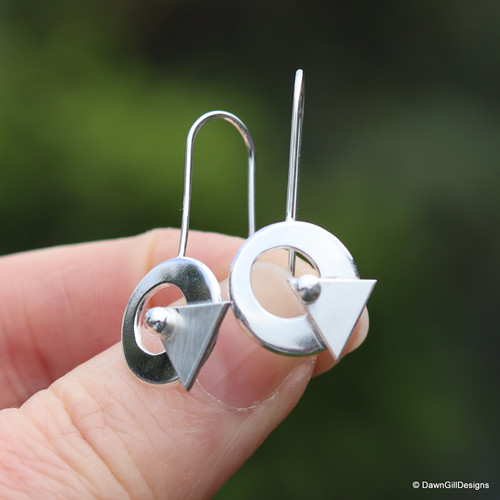 Science fiction inspired sterling silver Vulcan IDIC earrings - studs ...