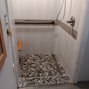 Custom walk in shower bathroom renovation in Grand Rapids and Kentwood, Michigan