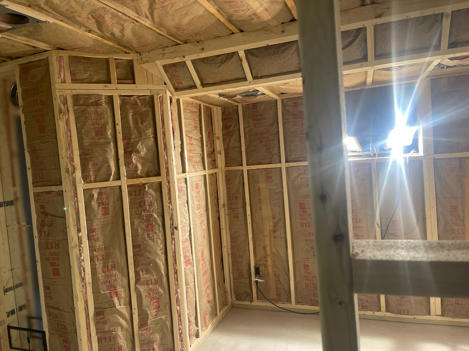 Framing from the AJ Drywall project portfolio