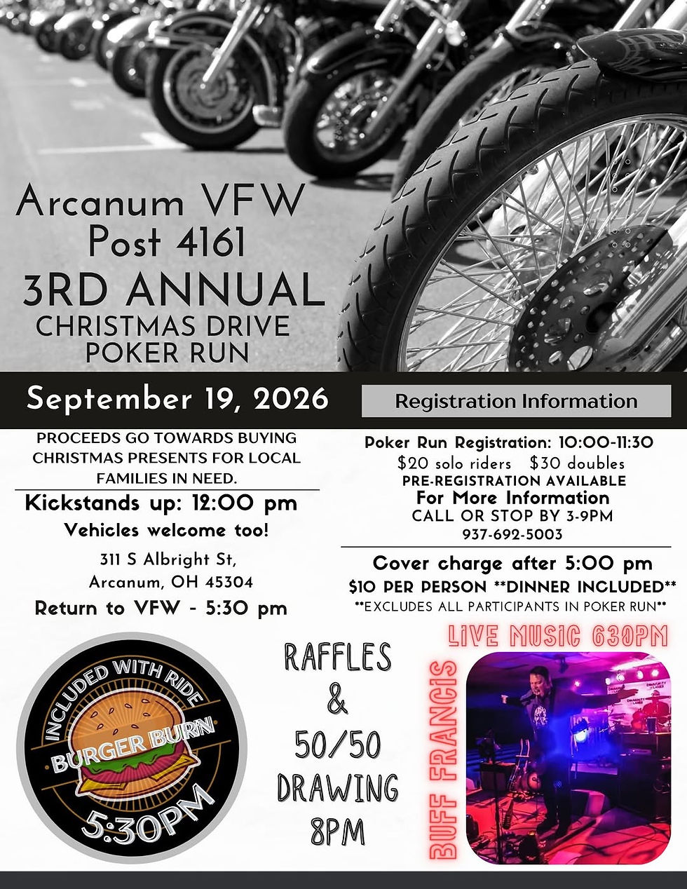 Arcanum, OH- Purple Heart Ceremony/ Christmas for the Kids Poker Run (IW/GW)