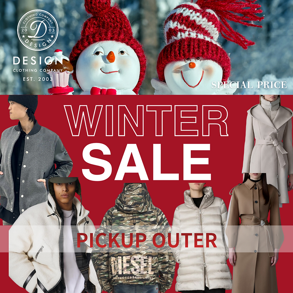 【DESIGN+美原店】
大好評開催中‼️
『DESIGN+ WINTER SALE』
ピックアップ アウターをご紹介致します。
