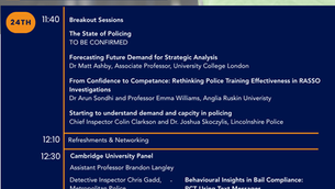 Announcing the Full Programme for the 2026 National Evidence-Based Policing Conference