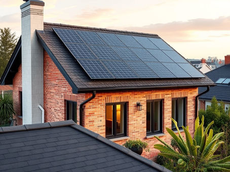 solar panels on a roof