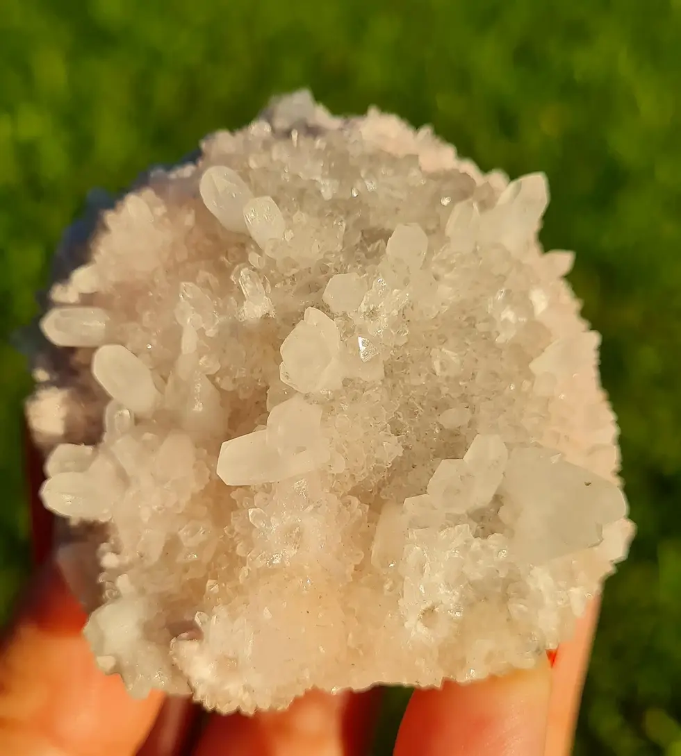 Thumbnail: Rhodochrosite and Quartz ~ Cavnic, Romania.