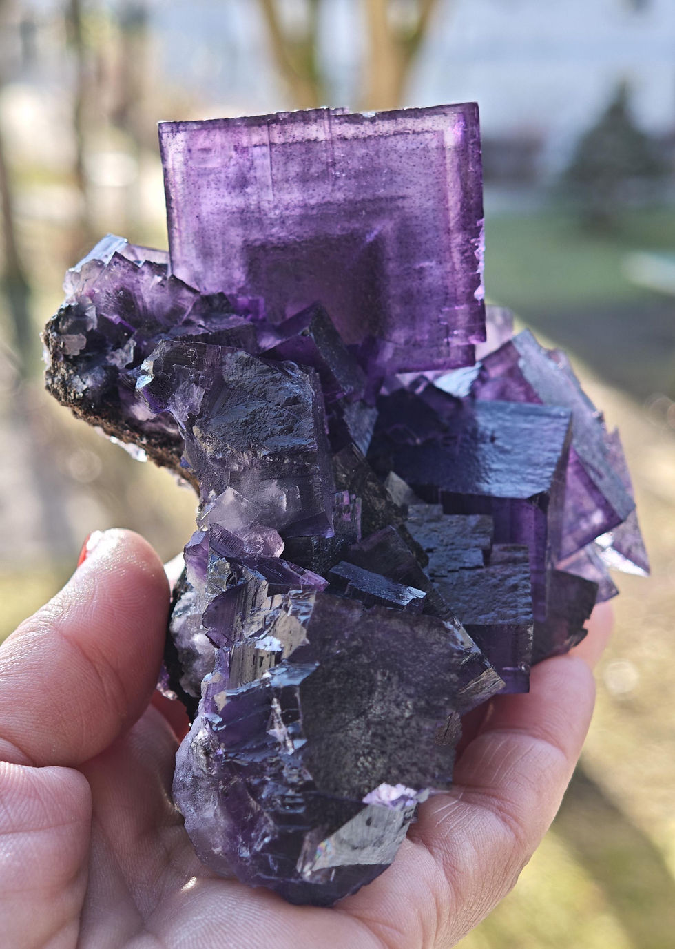 Thumbnail: Purple Fluorite ~ Denton mine, Hardin County, Illinois