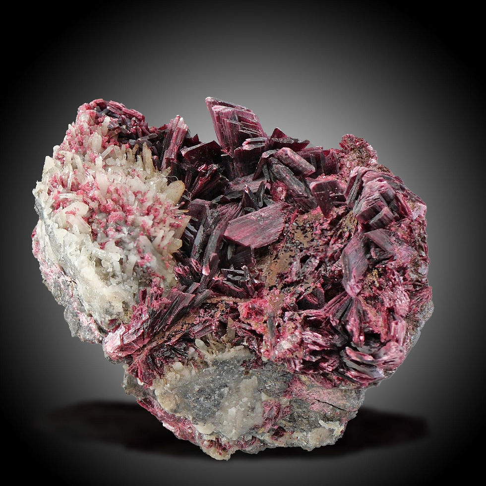 Thumbnail: Erythrite ~ Bou Azzer Mine, Morocco. 