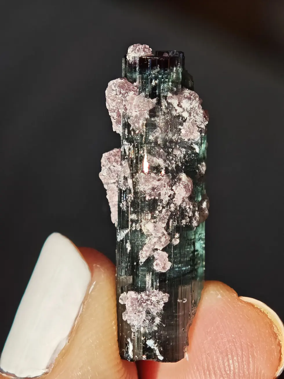 Thumbnail: Blue Tourmaline with lepidolite ~ Brazil