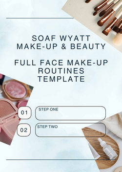 Blank Full Face Make-Up Routine Template Thumbnail