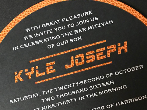 2 layer invitation with name cut out