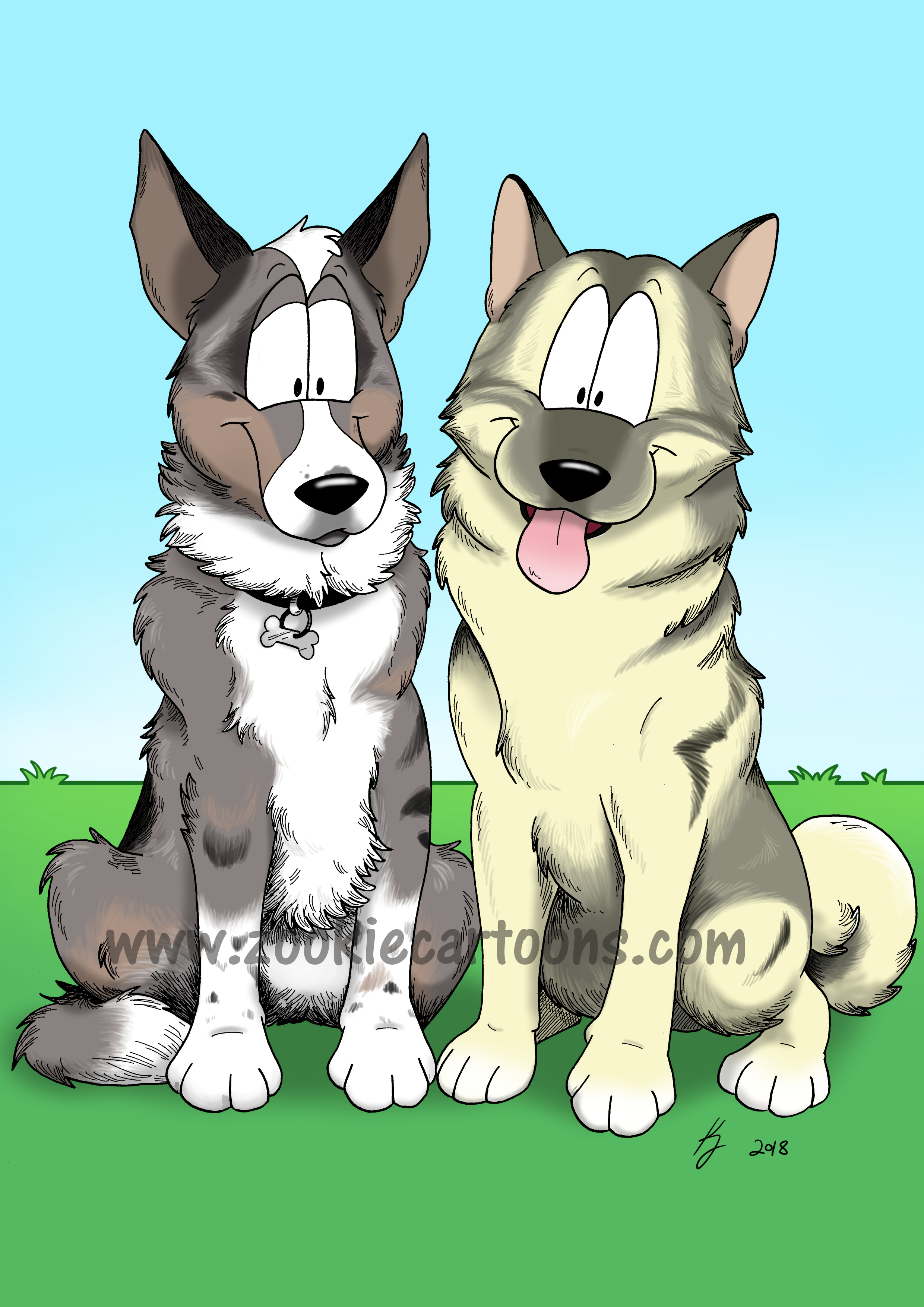 Merlin and Louie colour 2 watermarked