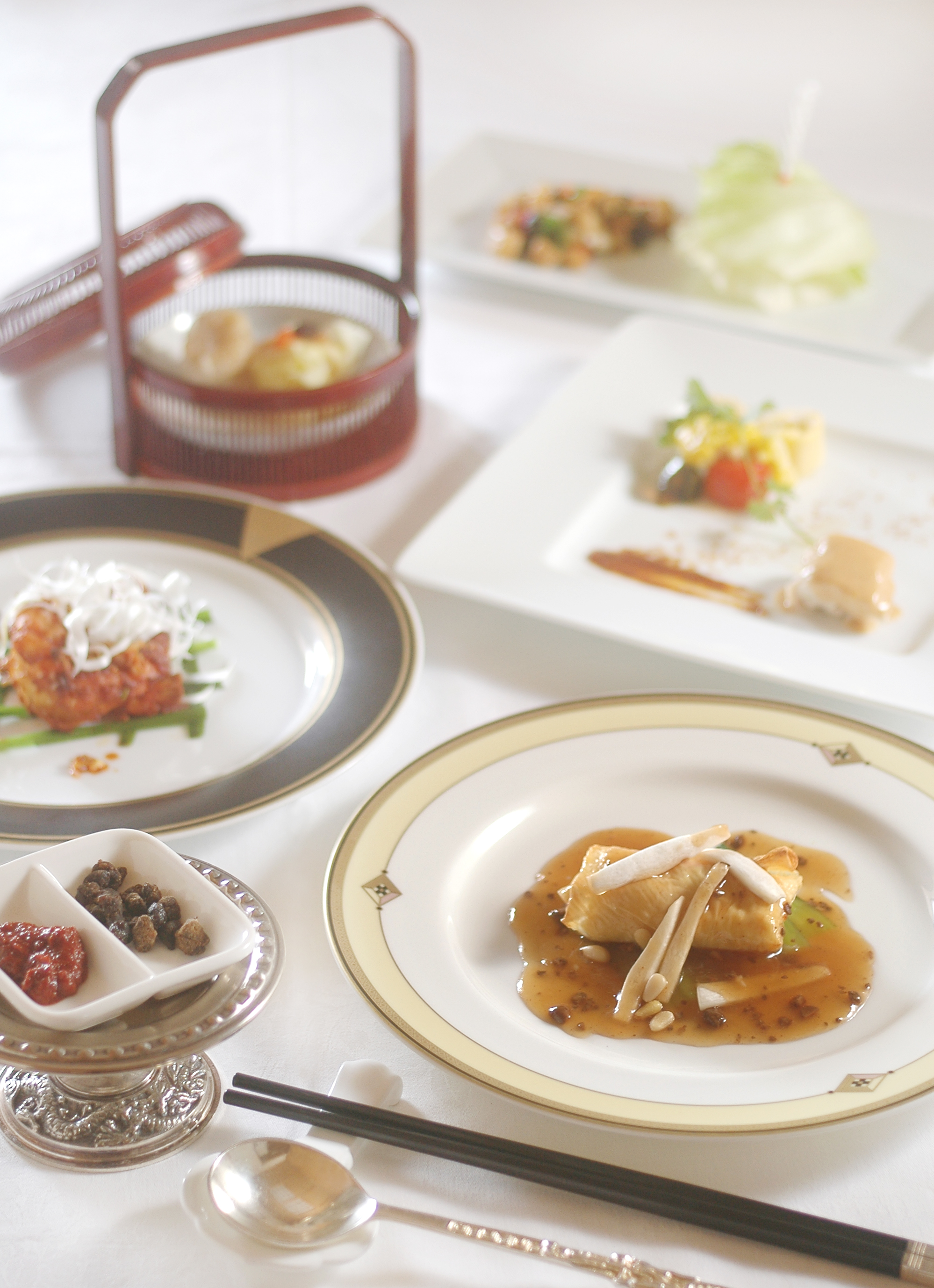 Arranged Food and Objects