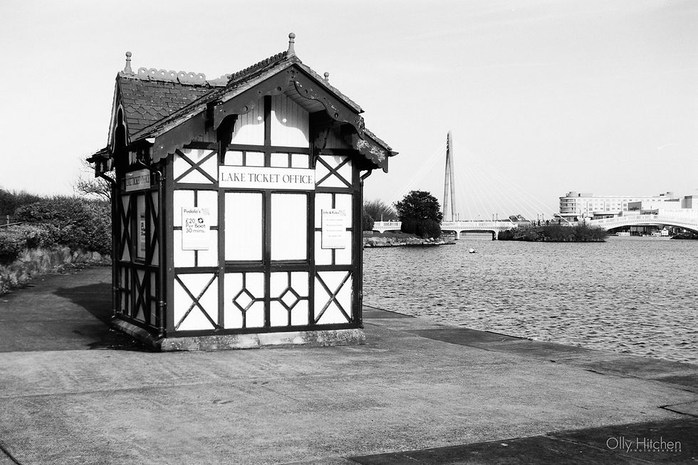 Lake Ticket Office, Southport. Delta 100 in my Rollei 35B and developed in 510 Pyro with the Ago Film Processor.