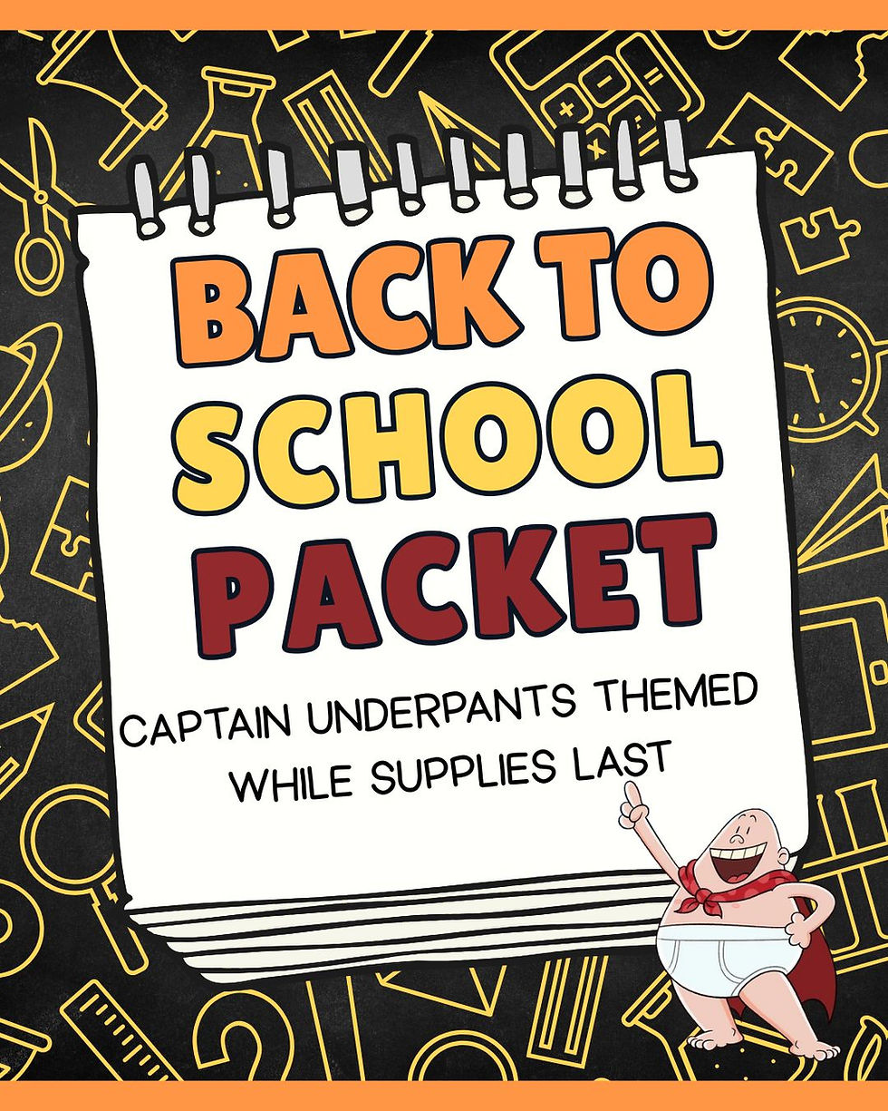 Back to School Packet