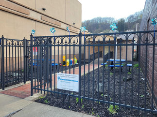 Close up image of pinwheels at Branch library