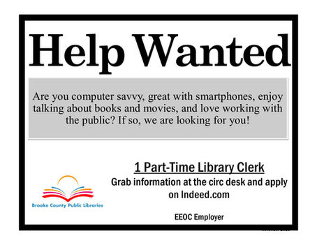 Help Wanted - P/T Library Clerk