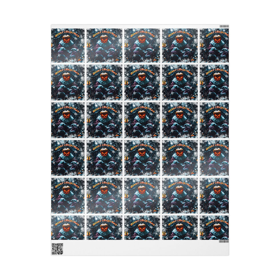Thumbnail: Holiday Penguin Wrapping Paper — 'Merry Christmas' Patterned Gift Wrap