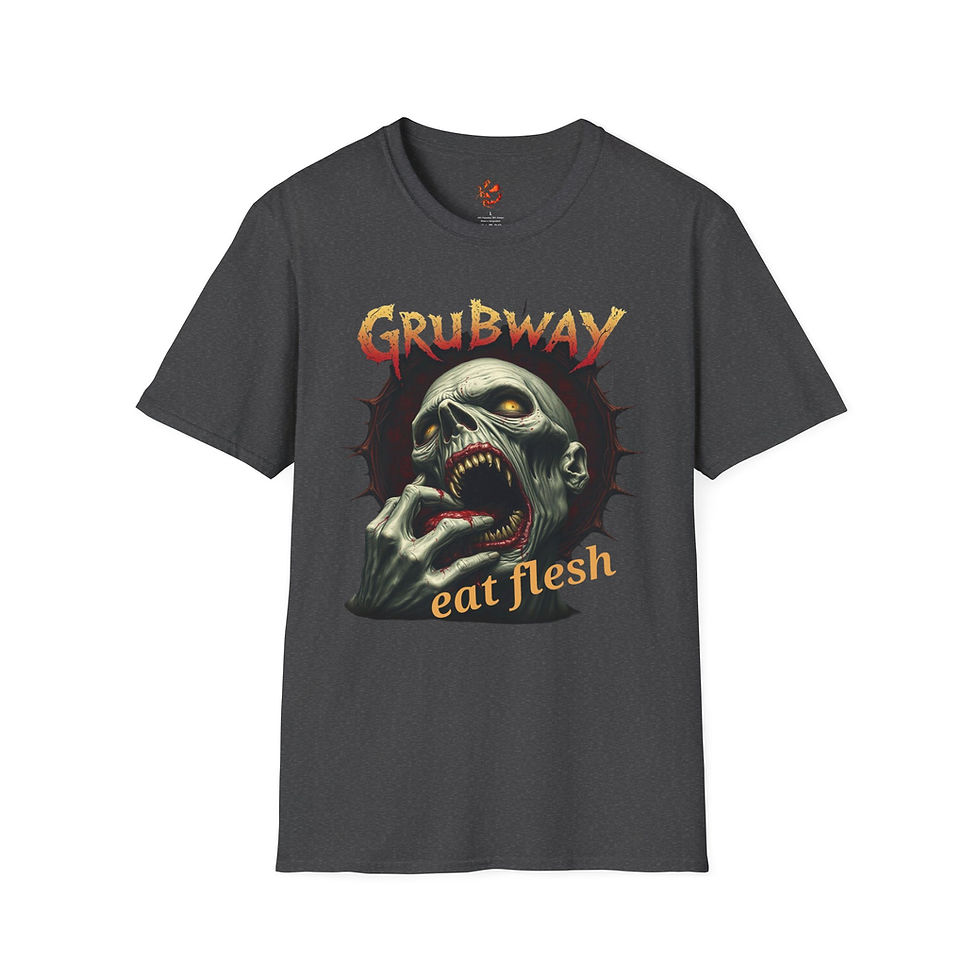 Thumbnail: Grubway Horror T-Shirt - Eat Flesh Graphic Tee for Halloween Fans