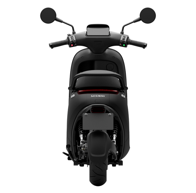 Vue arrière du scooter électrique SEGWAY E250S noir mat