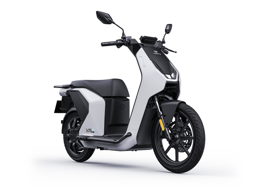 Scooter électrique VMOTO CITI équivalent 125 cc (Blanc), 3.4 avant droit