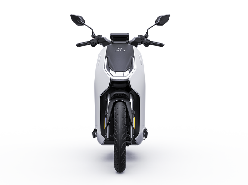 Scooter électrique VMOTO CITI équivalent 125 cc (Blanc), vue face avant