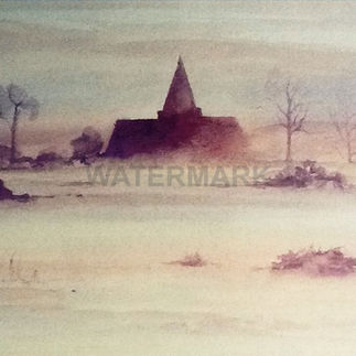 A church misty day