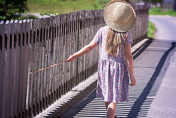 Back of Girl with Hat and Dress