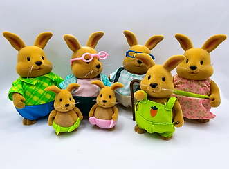 Cottonball Rabbit Family