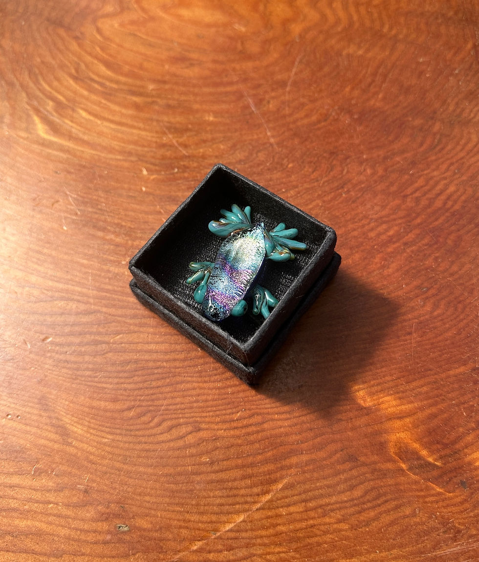 Frog Glass Pendant Necklace