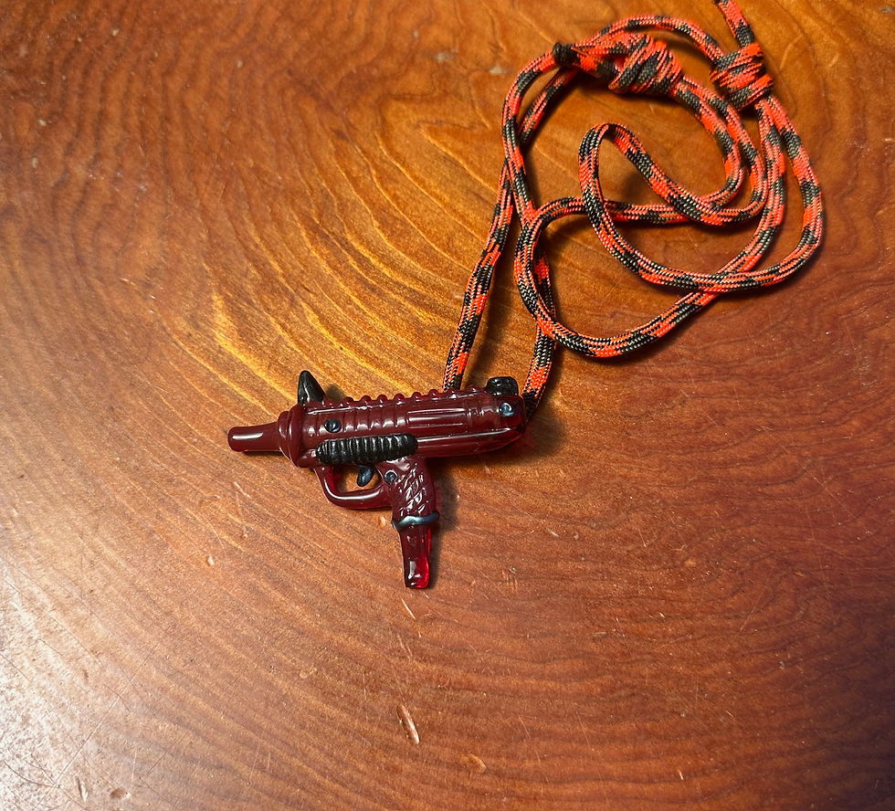 Glass Gun Pendant