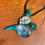 Thumbnail: Hummingbird Glass Pendant Necklace