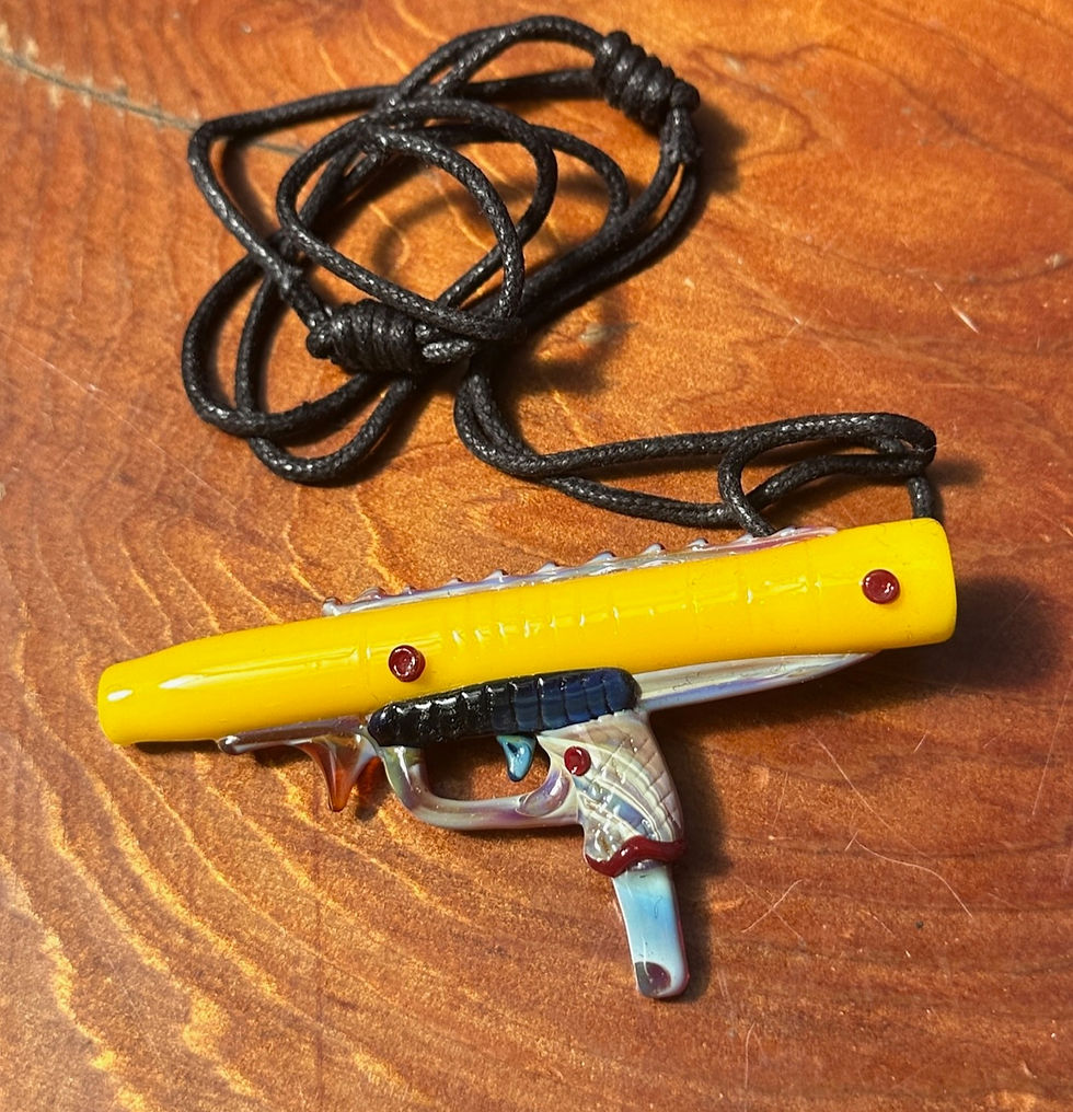 Glass Gun Pendant