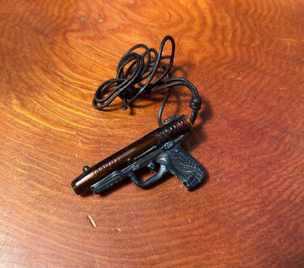 Glass Gun Pendant