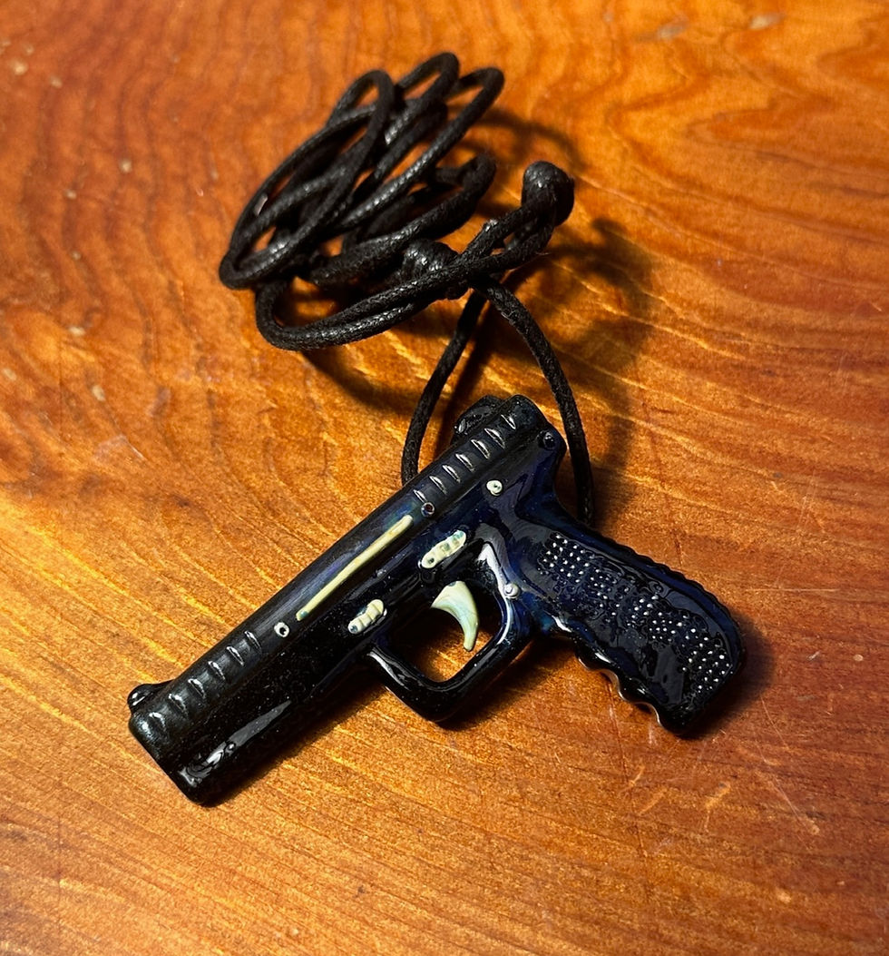 Glass Gun Pendant