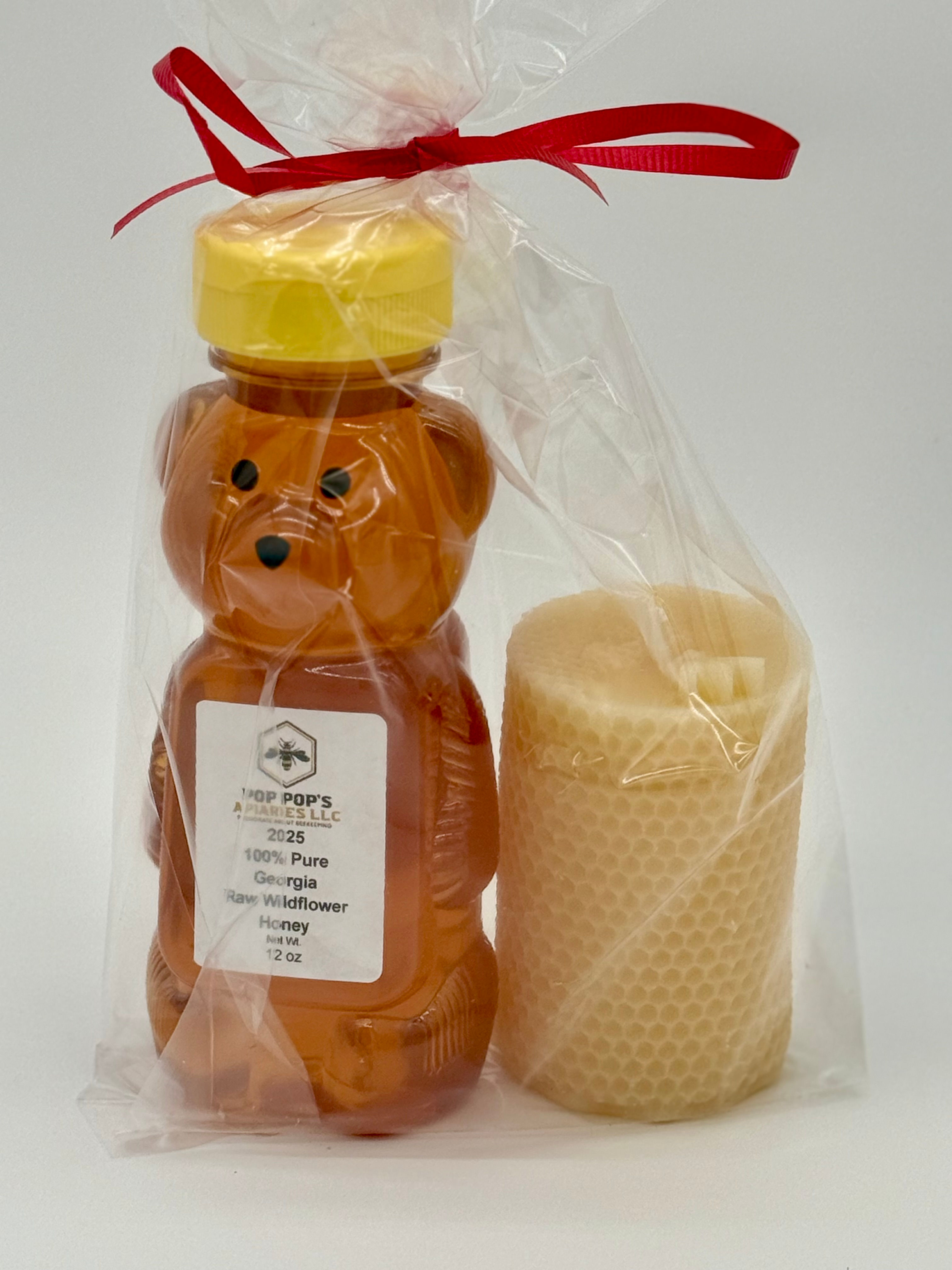 Gift Pack 12 ounce Wildflower Honey and Beeswax Candle