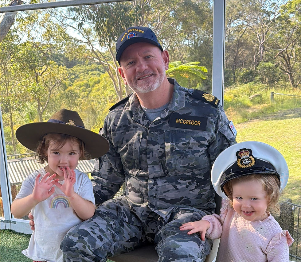 Command Warrant Officer Benjamin McGregor visits The Ridge Preschool Barden Ridge Anzac Day