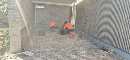 Stone cladding and brick paver installation Fig Tree Pocket Brisbane — premium wall cladding and outdoor brick pavers western Brisbane prestige residential
